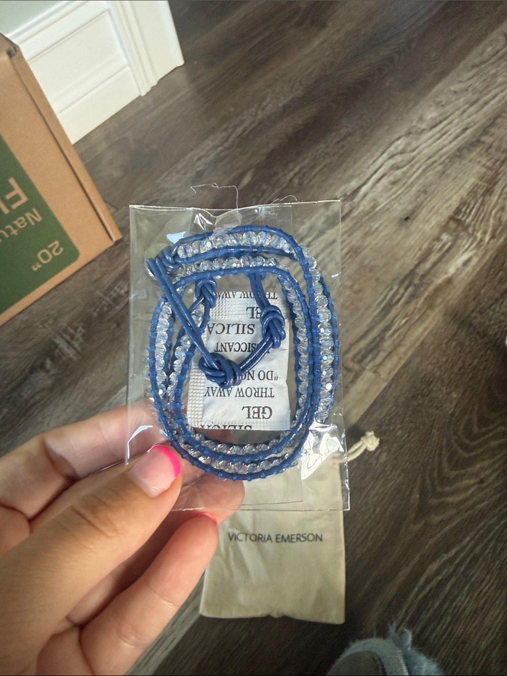 Victoria Emerson Blue Crystal Wrap Bracelet